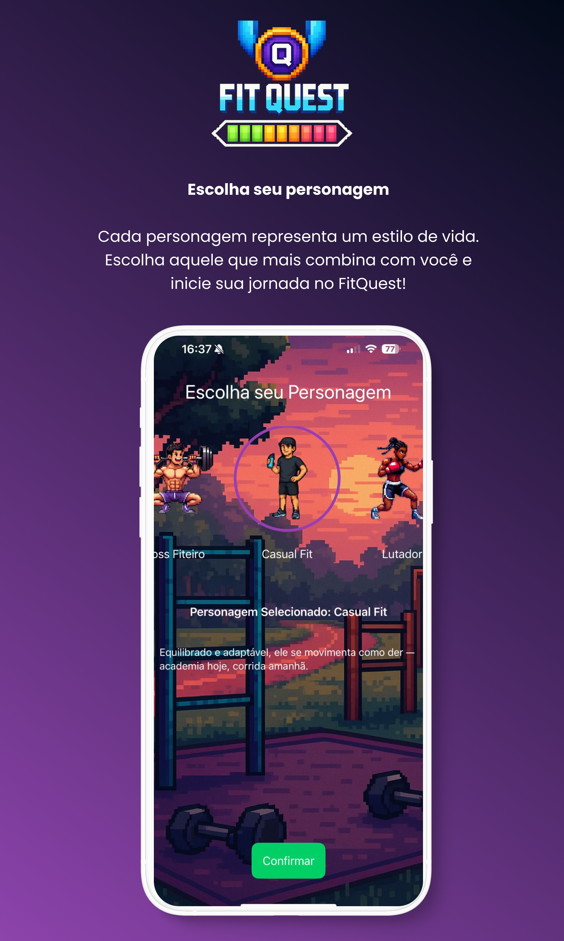 Screenshot do FitQuest 1