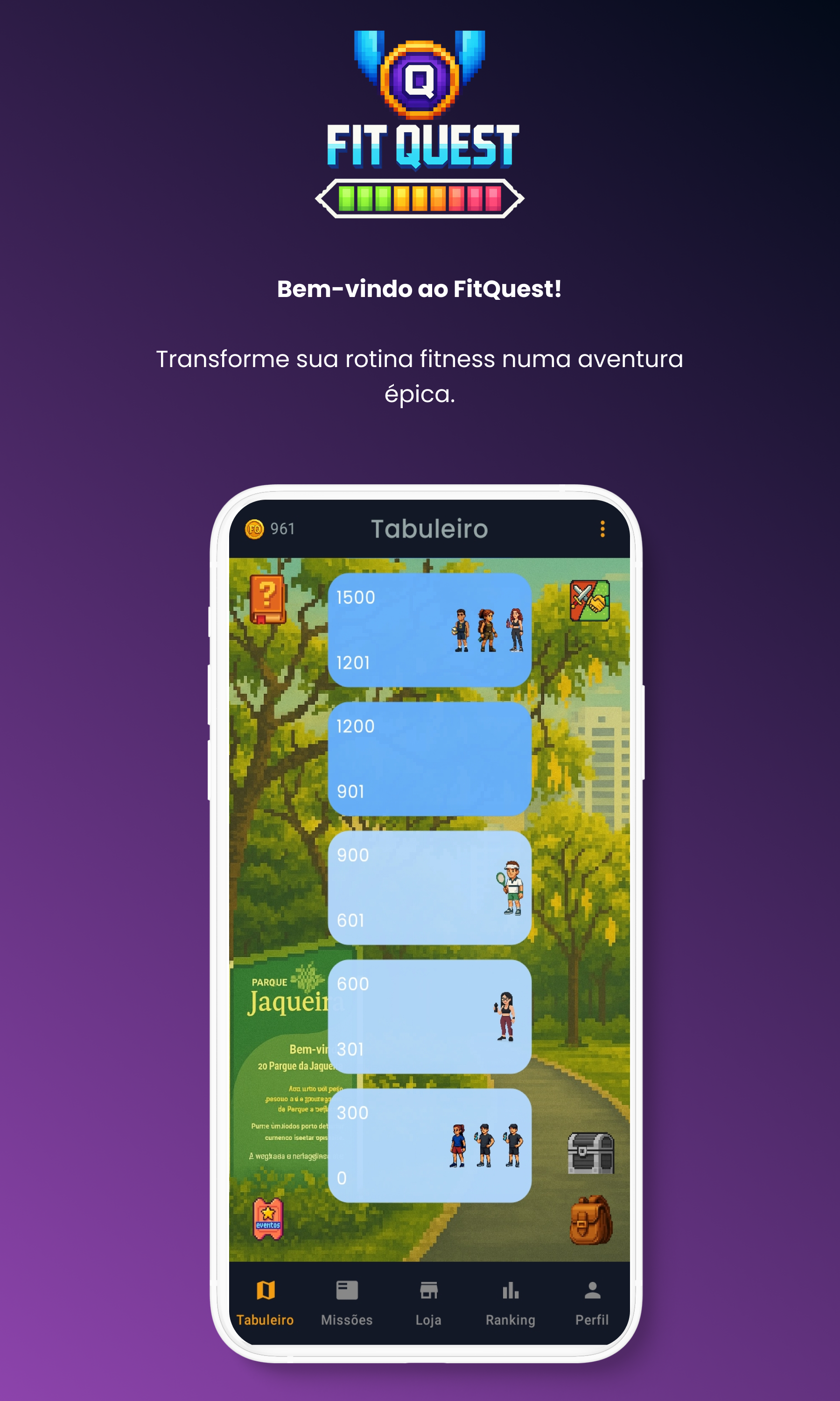 Screenshot do FitQuest 2